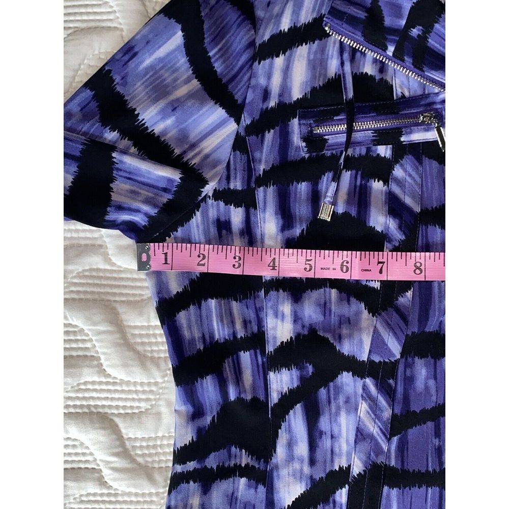Chico's Purple and Black Patterned Utility Jacket - Picture 13 of 16